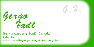 gergo hadl business card